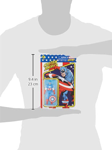 Marvel Classic Hasbro Series - Figura del Capitán América de 9.5 cm - Colección Retro 375