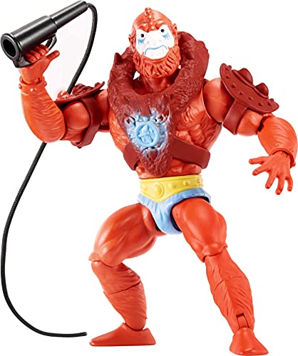 Masters of the Universe Origins Beast Man, figura de acción para niños y niñas +6 años (Mattel GNN92)
