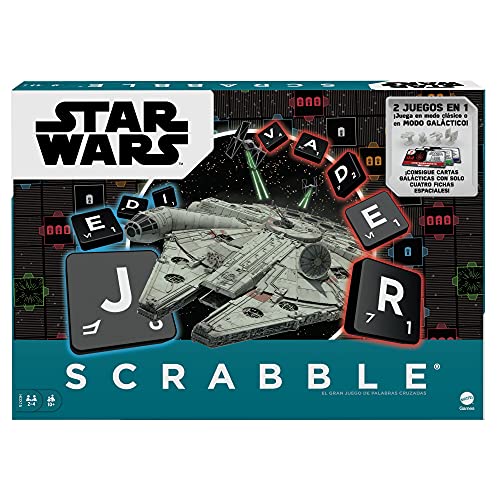 Mattel Games Scrabble Star Wars, juego de mesa para niños de +10 años, incluye cartas (Mattel HDX15)