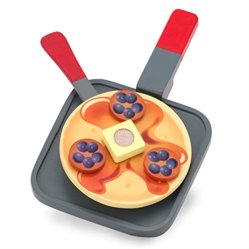 Melissa & Doug Set de tortitas / panqueques / pancakes para jugar a voltearlos y a servirlos !  |Juego simbólico para niños | Juego de comida| 3+ años