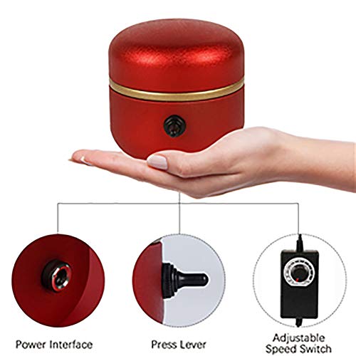 Mini Torno De Alfarero Máquina Eléctrica De Cerámica, para La Herramienta De Moldeo De Arcilla DIY Niños Regulación De Velocidad Continua,Rojo