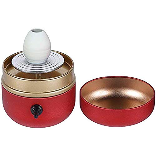 Mini Torno De Alfarero Máquina Eléctrica De Cerámica, para La Herramienta De Moldeo De Arcilla DIY Niños Regulación De Velocidad Continua,Rojo