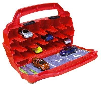 Motormax Maletín para Hot Wheels 78117, para coleccionistas, Color Rojo