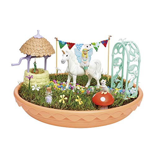My Fairy Garden Conjunto de Juguetes Tomy, Unicornio mágico de jardín para niños a Partir de 4 años para Sus propias Plantas y para Jugar, 1x Juego de Unicornio de jardín, incluyesemillas de Hierba