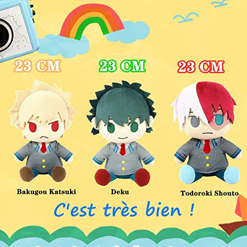 My Hero Academia Juguetes de peluche creativos suaves de peluche anime de peluche de cerdo muñeca de Navidad regalo de Año Nuevo 25 cm (Deku)