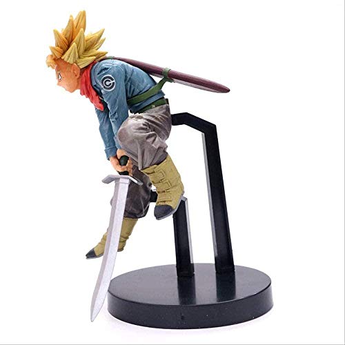 MYXFASITA Navidad Dolls Anime Dragon Ball Z Trunks Super Saiyan Slashing Hope Sword Jump Up Combat Ver. Figurine Articulée Future DBZ Goku Trunks 20 Cm OEI8
