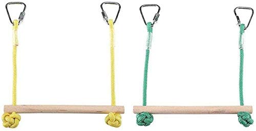 Ninja Slackline Monkey Bar Kit Kids Swinging Obstacle Course Set Set de Marco de Escalada portátil Slackline Kit Sling Ring 40 pies Cuerda para Tirar Equipo de Juego al Aire Libre para niños