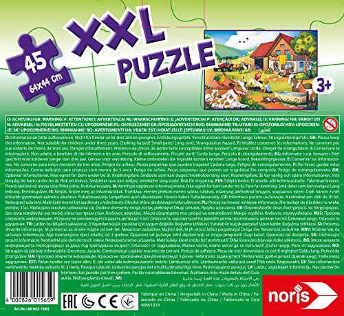 Noris 606031565 XXL - Puzzle Gigante (45 Piezas, tamaño Total: 64 x 44 cm), para niños a Partir de 3 años