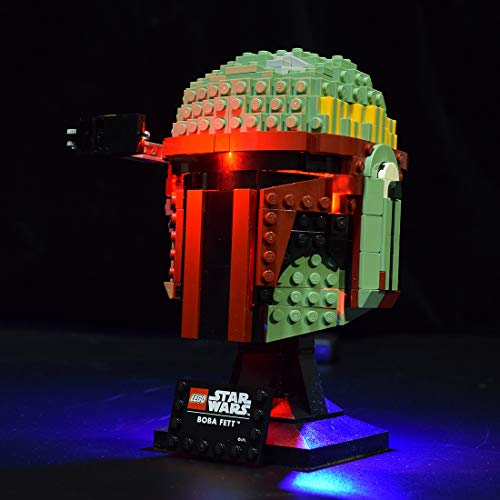 NUMU Juego de luces LED para casco Lego 75277 Star Wars Boba Fett, juego de iluminación compatible con casco Lego 75277 Boba Fett