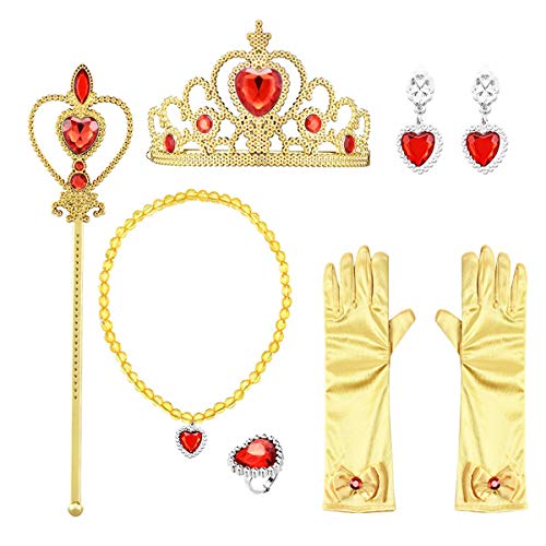 OBEEII Blancanieves Disfraz con Capa Snow White Carnaval Traje de Princesa Cuentos Infantiles para Halloween Navidad Fiesta Ceremonia Aniversario Cosplay Costume para Niñas Chicas 4-5 Años