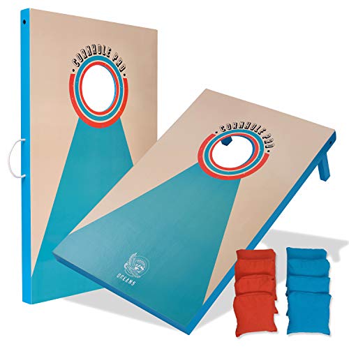 Ocean 5 Cornhole Pro – Clásico Juego de Cornhole de EE. UU. - Juego con Bolsa de Granos / Juego al Aire Libre para Niños y Adultos – Juegos para Fiestas en Exteriores