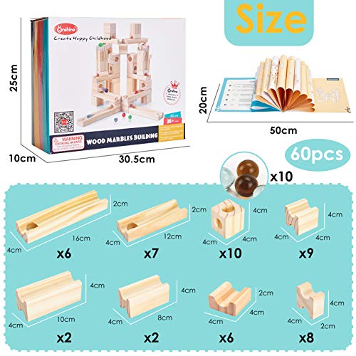 Onshine Pista de Canicas Juegos Puzzle Bloques de Construccion Madera para Niños Juguetes Educativo Regalo para Niños Niñas