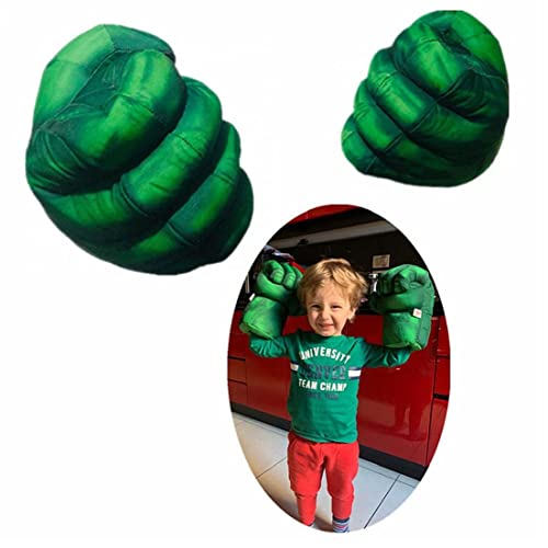 Onsinic 2 Unids Hulk Hands Guantes Partido Partido Traje Superhéroes Guantes Boxeo para Niños Niños Divertidos Juguetes Guante Verde