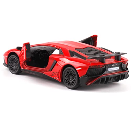 oubofang 5 Pulgadas Compatible con Lamborghini LP750 Modelo de Coche de aleación para niños, niñas y niños, Cuerpo de Metal, Puerta Abierta, Coche de Juguete para niños - Azul, Rojo, Negro