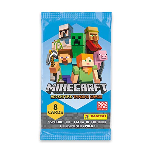 Panini- Minecraft - Paquetes de Tarjetas de Intercambio (18 Unidades) (MCTCGP)
