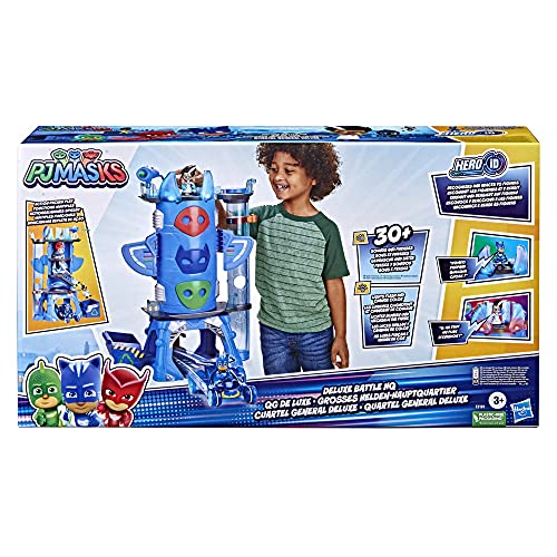 PJ Masks QG de Lujo, cuartel General, Juguete Preescolar con 2 Figuras y 1 vehículo, para niños a Partir de 3 años