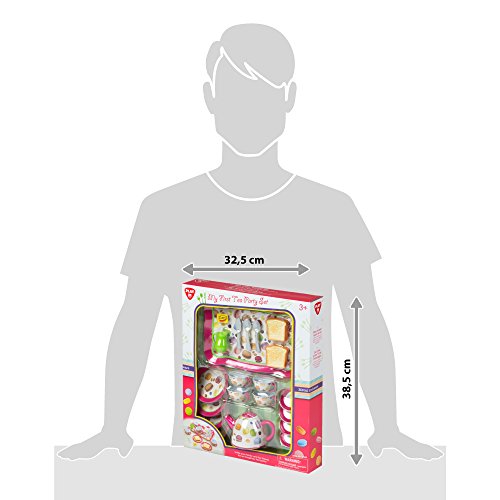 Playgo - Set metal de Té, 21 piezas, (ColorBaby 44592)