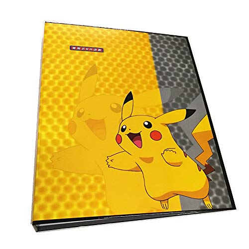 Porta tarjetas de Pokemon compatible con carpeta Carpeta coleccionable de tarjetas coleccionables GX EX Tarjetas de entrenador Álbumes 20 páginas pueden contener hasta 160 tarjetas Cubierta de Pikachu