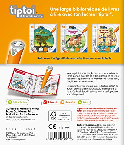 Ravensburger- tiptoi® – Libro Interactivo – Mini Doc' – El Cuerpo Humano – A Partir de 4 años – 00 030