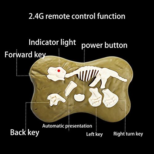 RC Dinosaur Raptor Velociraptor Simulación Modelo Animal, Control Remoto Robot Jurásico Juguete Eléctrico para Caminar para Niños Niños Niñas Regalo