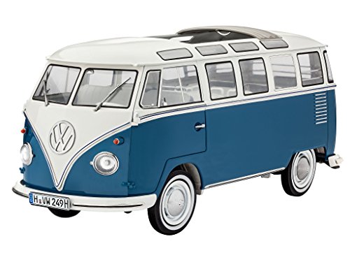 Revell Maqueta Volkswagen T1 Samba Bus, Kit Modelo, Escala 1:16 (07009), 27,2 cm de Largo