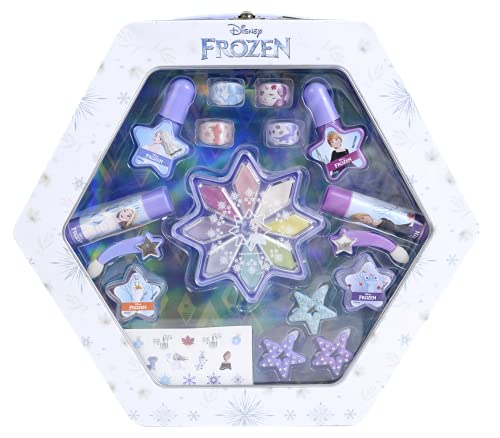 Royal Makeup Case, Maletín de Maquillaje de Frozen para un Cambio de Imagen Divertido, Kit de Maquillaje con Accesorios Coloridos, Juguetes y Regalos para Niños y Niñas
