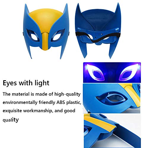 RUTXE 1 par de Garras de Wolverine Garras de Lobezno para niños máscara de Capa de Wolverine Juego de Garras (Juego de 3 Piezas) con Accesorios de Cosplay de película para la Mascarada de Halloween