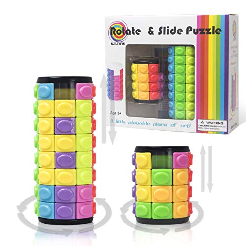 R.Y.TOYS Cylinder Puzzle Magic Cube Puzzle para Adultos Speed Cube Rompecabezas para 5 años de Edad Chicas 3D Rompecabezas para niños Juguetes Juego de Rompecabezas Niños Patrón Juguetes 5100B