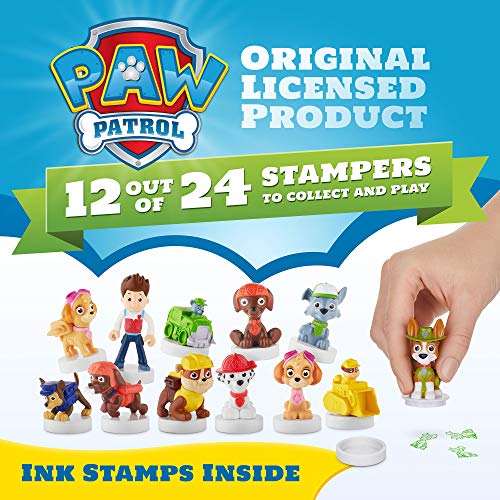 Sellos Patrulla Canina - Paquete de 12 Figuras con Sellos, no ensucian, Decoraciones para Tartas de cumpleaños de la Patrulla Canina, Recuerdos de Fiesta, Minifiguras, 6,3 a 7,6 cm de Altura (A)