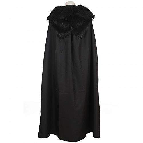 shoperama Super Deluxe Jon Nieve Hombre Disfraz Medieval Guerrero Negro Carnaval Verkleidung