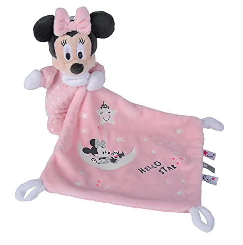 Simba Peluche Minnie Mouse Dou Dou Brilla en la Oscuridad con Mantita