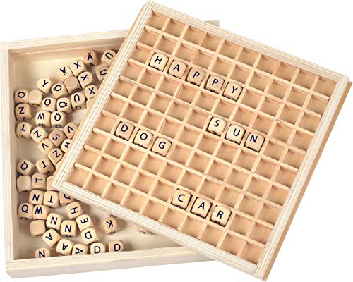 small foot company- Formar Palabras, Juego Madera, Apoyo para Aprender primeras lecturas Juguetes, Multicolor (Small Foot by Legler 10952)