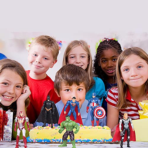 smileh Decoración para Tartas Figures Superhéroes Adornos para Pastel Figuras Pequeñas de Juguetes Cumpleaños Tarta Decoracion Vengadores para Niños Decoraciones de Fiesta Cumpleaños