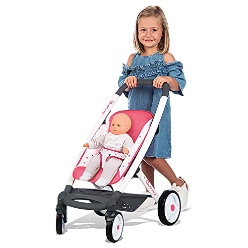 Smoby Carrito de Juguete (253198) Quinny multifunción 3 en 1, Color Rosa