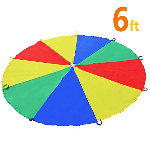 Sonyabecca Juego de paracaídas con 9 Mangos