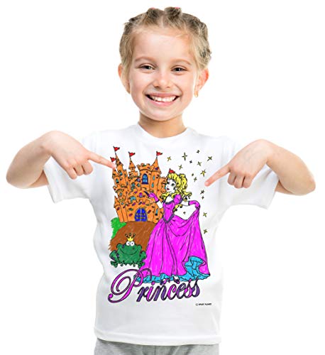 Splat Planet Camiseta de Princesa para Colorear con 10 bolígrafos mágicos Lavables no tóxicos - Camiseta para Colorear y Lavar (2-3 años)
