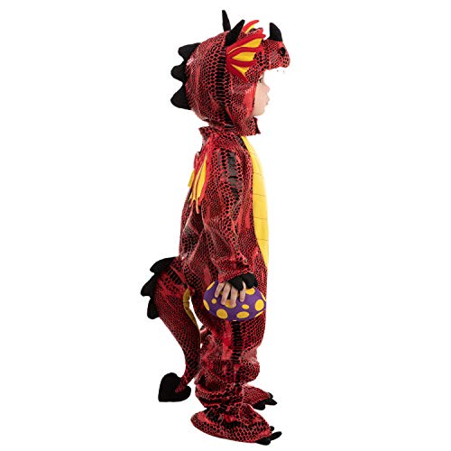 Spooktacular Creations Child Red Dragon Costume for Halloween Trick or Treating Dinosaur Dress-up Pretend Play. (Medium ( 8- 10 yrs))
