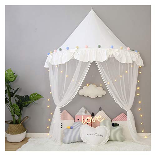 Srfghjs Tienda de niños Tipi niños Carpas La Casita Castillo de algodón Plegable Carpa Dosel de la Cama Cortina Cuna Red (Color : Triangle Flag)