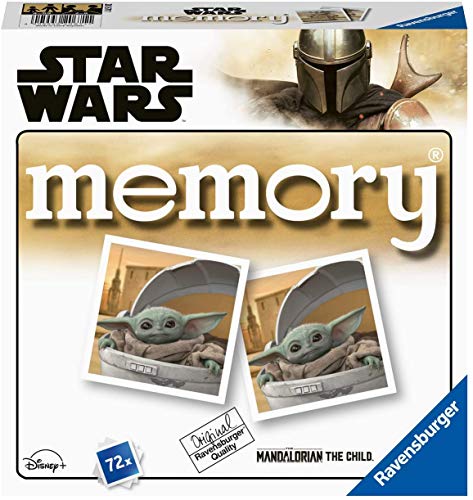 Star Wars The Mandalorian Memory® con imágenes de Baby Yoda + 1 adhesivo de mandaloriano de Star Wars