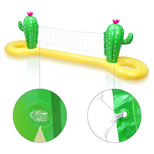 STOBOK Piscina de voleibol hinchable para voleibol, baloncesto, piscina, juguete flotante, red para piscina, baloncesto, neumáticos, deportes acuáticos, juguete de verano para niños y adultos