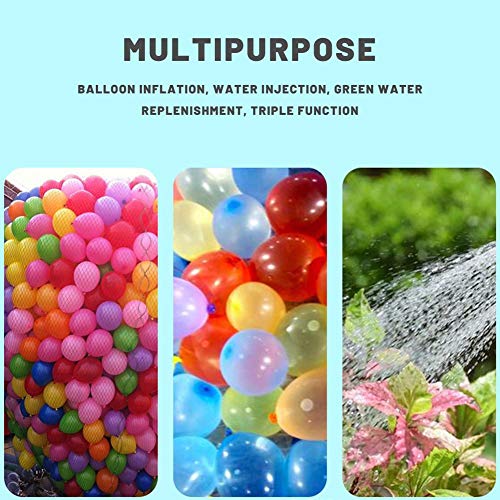 sunflowerany Bomba Globos Agua con 500 Globos Llenadora de Globos de Agua Botella con Hinchador 3 en 1 Portátil de Botella Rociadora de Juguete de llenado para Jardín al Aire Libre Juegos de Fiesta