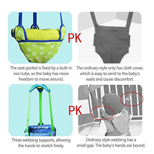 SUOMO Puente de Puerta para bebé, Asiento de Columpio con suspensión Puente de Puerta para bebé y ejercitador de Hamaca con Clip de Puerta, Correa de Hombro Ajustable, para niños de 6 a 24 Meses