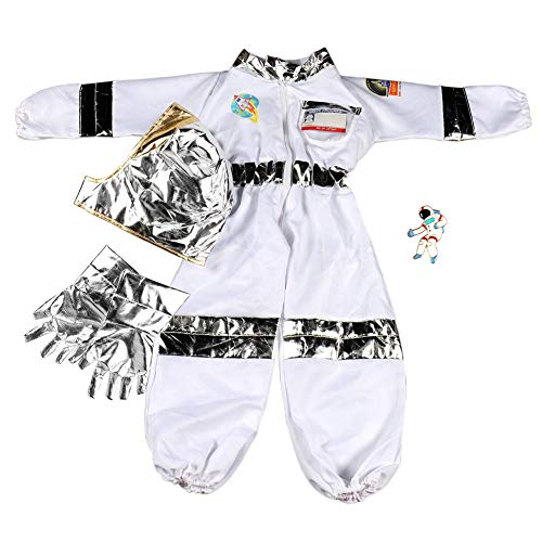 Tacobear Disfraz Astronauta para niños con Casco Astronauta Guantes Astronauta Disfraz Accesorios Astronauta para niños Disfraz de rol (M)