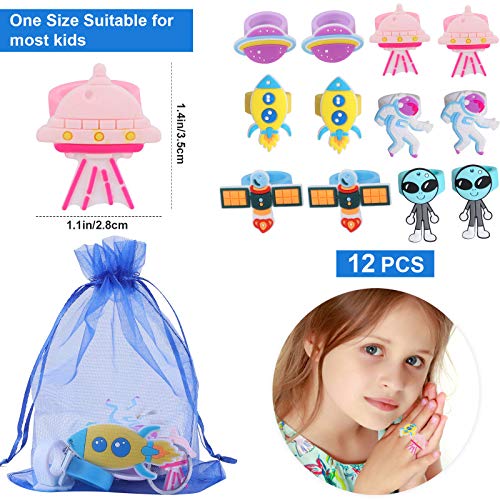 Tacobear Piñatas de Cumpleaños Espacial Niño 72Piezas Artículos de Fiesta Slap Pulseras de Juguete Anillo Llavero Collar Tatuaje Pegatinas Juguetes Fiesta Espacial Regalos Cumpleaños Niños Niña