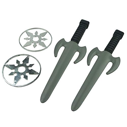 Thombase Disfraz de guerrero ninja para niños y niñas cosplay y disfraces de fiesta con arma, rosso, Medium