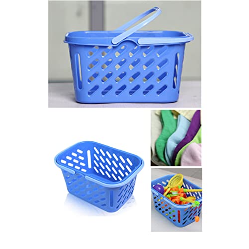 Tomaibaby Cocina Cesta de Verduras Pretend Play Play Comestibles Niños Juguetes Abierto Almacenamiento Bins Plástico Portátil Cestos de Compras Canasta de Pascua Canasta para Niños ( Color