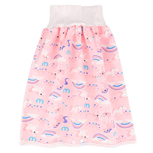 Tomaibaby Pantalones de Entrenamiento de Algodón Faldas de Pañales para Bebés para Bebés Y Niñas Ropa de Cama para Dormir Durante La Noche para El Entrenamiento para IR Al Baño 0-4 Años