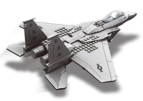 Top Race Enclavamiento del edificio F15 Fighter Jet Modelo de avión Juego de bloques de juguete Juego de 271 enclavamientos.