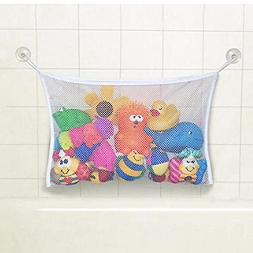 TOSSPER Malla Basket Baby Kids Bañera Juguete De Red Portaobjetos Plegable Bolso Colgante Organizador para Baño