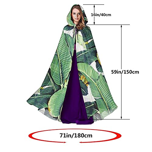 Tropical Banana Palm Leaves - Capa con capucha para disfraz de cosplay